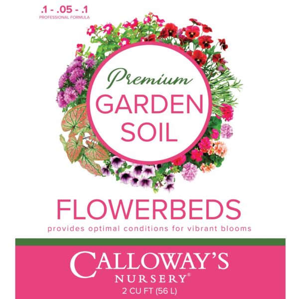 flowerbeds soil label front