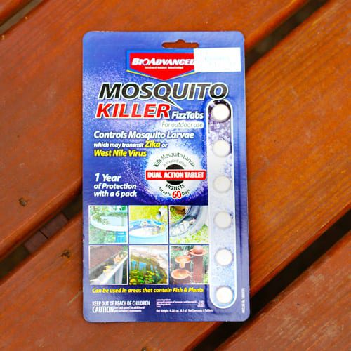 mosquito killer fizz tab package gardening tips