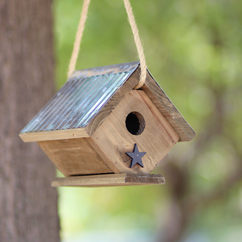 wooden birdhouse