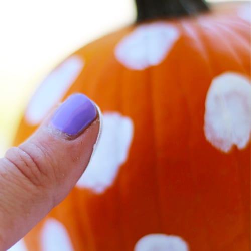 Thumbprints With Paint on Pumpkin | Calloway’s Nursery 