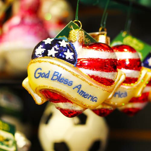 god bless america ornament