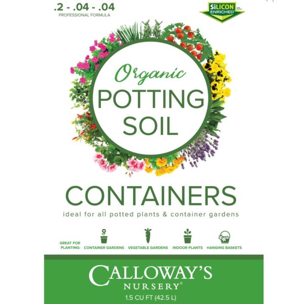 organic potting soil label front